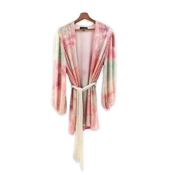 Retrofete Gabrielle Robe Dress in Marble Pink Small - Picture 3 of 13